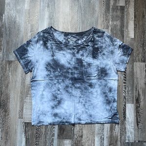 American Eagle Soft & Sexy Short Sleeve T-Shirt Grey & White Tie Dye